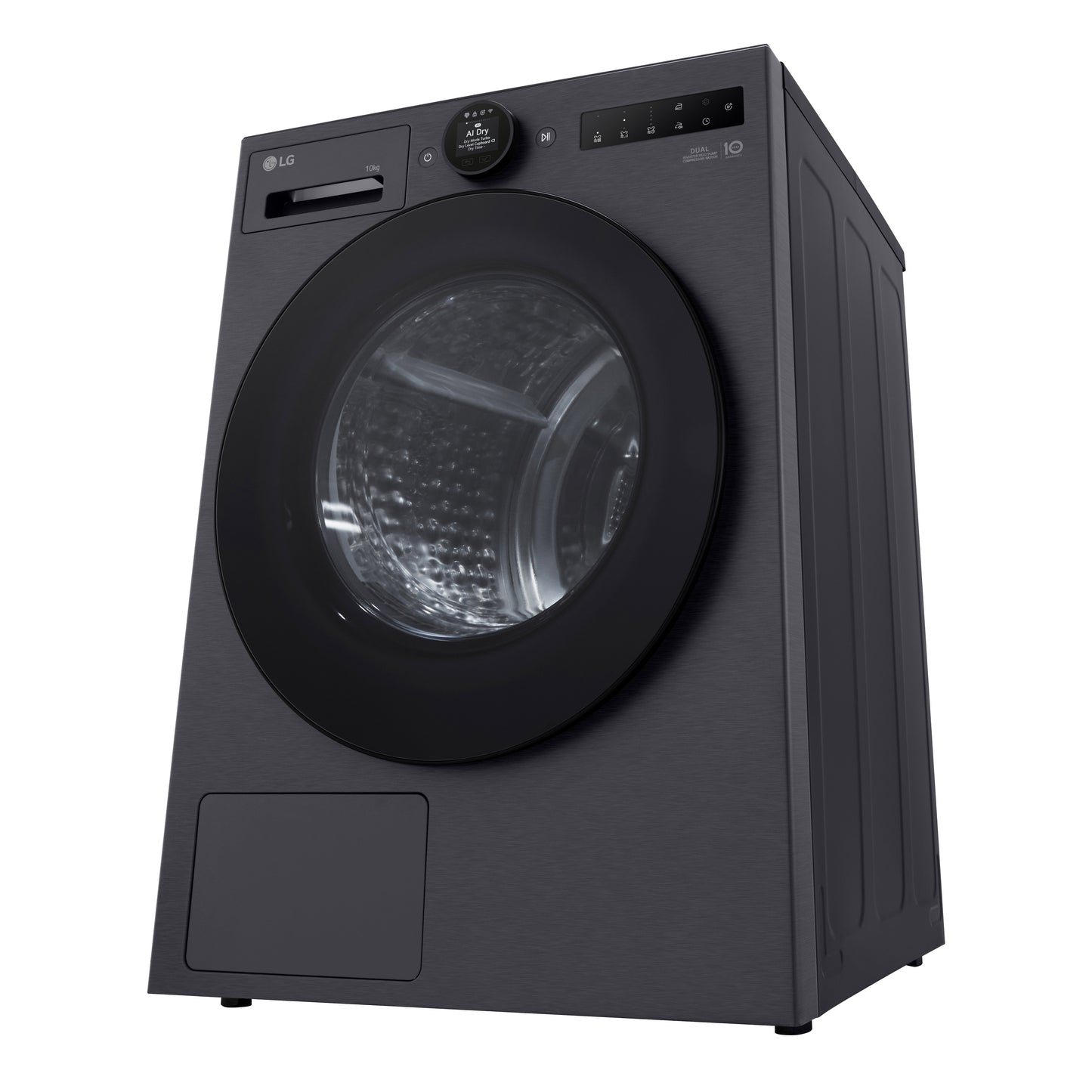LG RT10X8B 10kg Warmtepompdroger Zwart | Zelfreinigende Condensor | Eco Hybrid™ | Dual Inverter Heat Pump