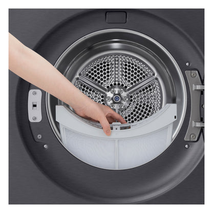 LG RT10X8B 10kg Warmtepompdroger Zwart | Zelfreinigende Condensor | Eco Hybrid™ | Dual Inverter Heat Pump