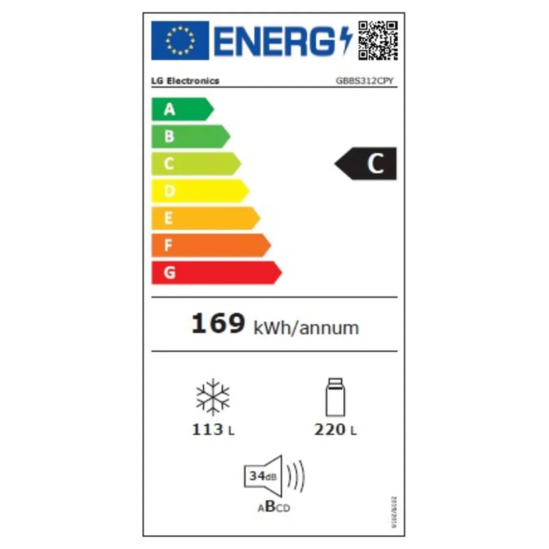 LG GBBS312CPY Zilver