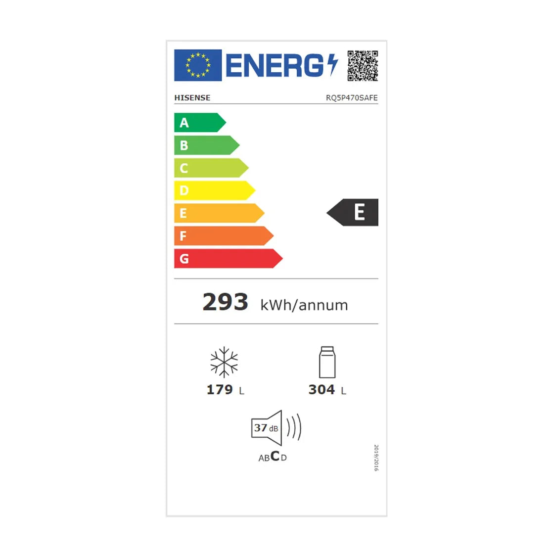 Hisense RQ5P470SAFE Zwart | Amerikaanse koelkast