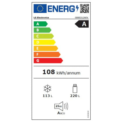 LG GBBS312AEV Zwart