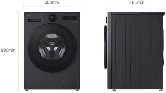 LG F4WX801YB Wasmachine 11kg | Zwart | AI DD™ | Steam™ | TurboWash™ | A-40%