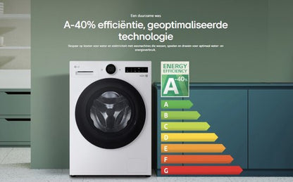 LG F4WX801YB Wasmachine 11kg | Zwart | AI DD™ | Steam™ | TurboWash™ | A-40%