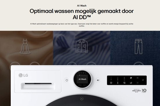 LG F4WX801YB Wasmachine 11kg | Zwart | AI DD™ | Steam™ | TurboWash™ | A-40%