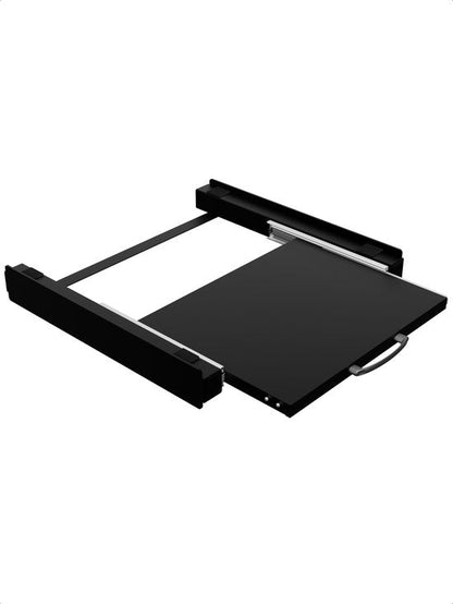 Bodo® Stapelkit - Uitschuifbare plank - Wasmachine en Droger - Universeel - Zwart - Inclusief Anti Trilrubbers