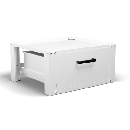 Bodo® - Wasmachine Verhoger - Wasmachine Verhoger Met Opberglade - Wasmachine opbouwmeubel - Wasmachine Sokkel - Universeel - Wit