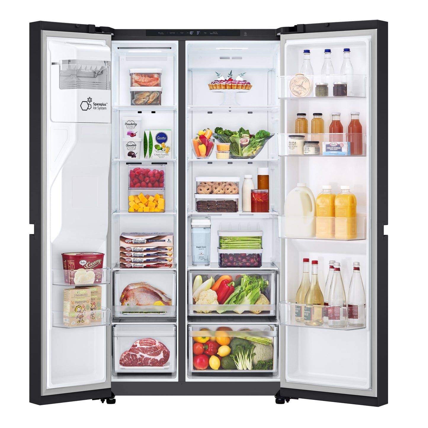 LG GSLC41EPPE 641L Amerikaanse Koelkast Zwart | LINEAR Cooling™ | Smart Inverter Compressor™ | Water- & IJsdispenser