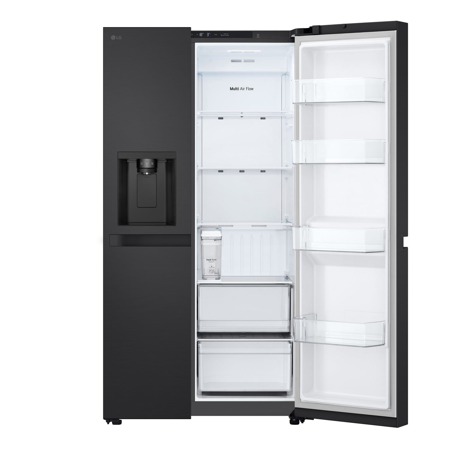 LG GSLC41EPPE 641L Amerikaanse Koelkast Zwart | LINEAR Cooling™ | Smart Inverter Compressor™ | Water- & IJsdispenser