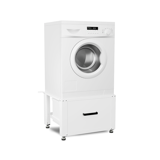 Bodo® - Wasmachine Verhoger met Opberglade - Wit - 61x58x48 cm